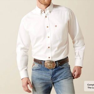 Western ranch Ariat  cotton button down shirt m